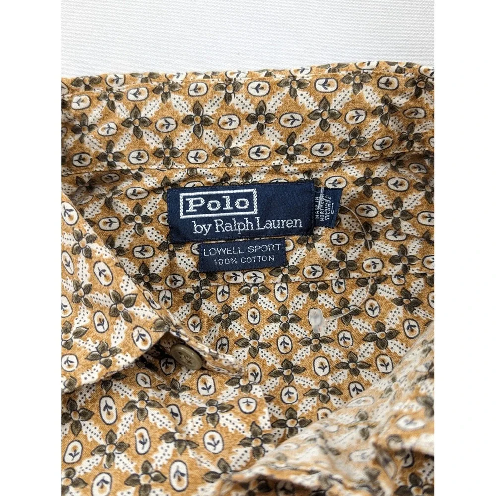 New No Tags Vintage Polo Ralph Lauren Shirt L Button Up Long Sleeve Lowell Sport